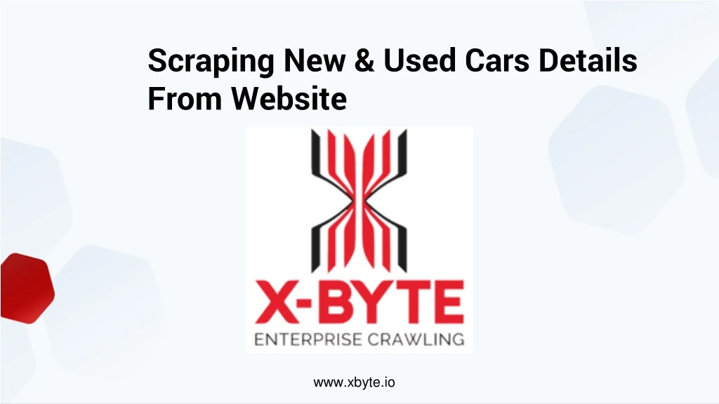 scraping new used cars details from website