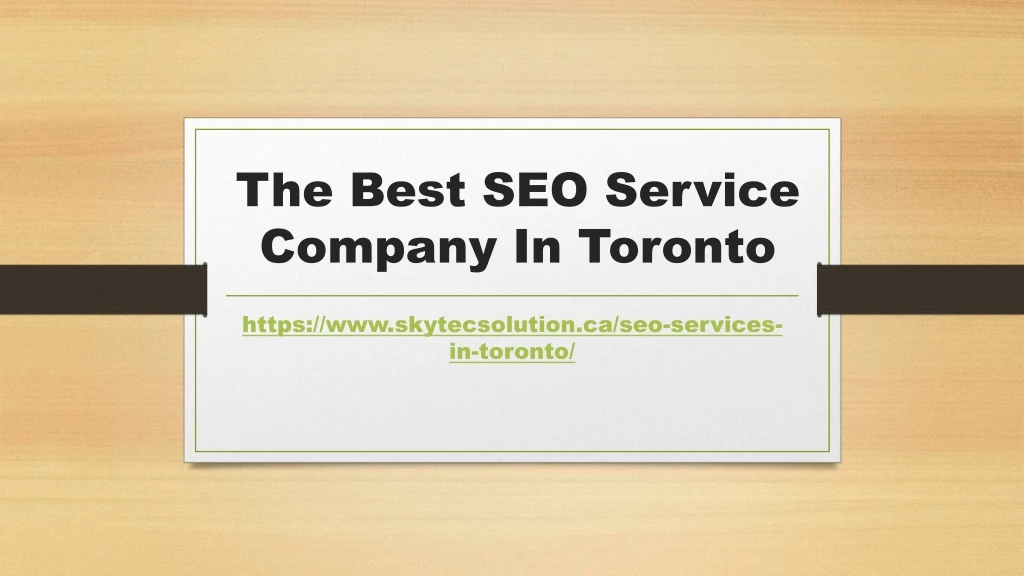 the best seo service company in toronto
