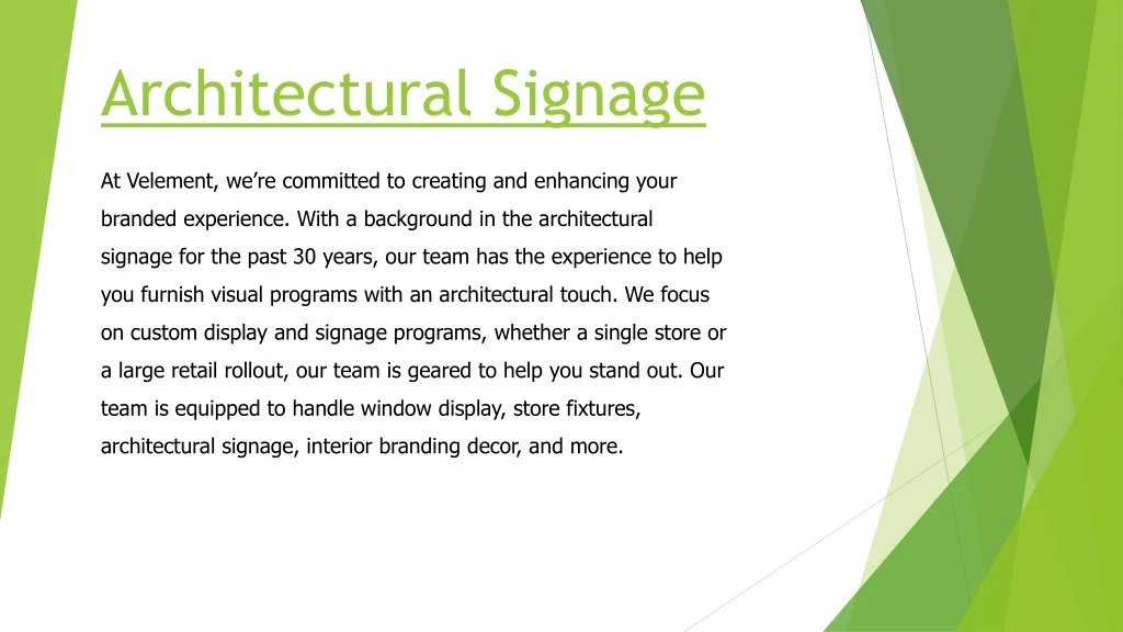 architectural signage