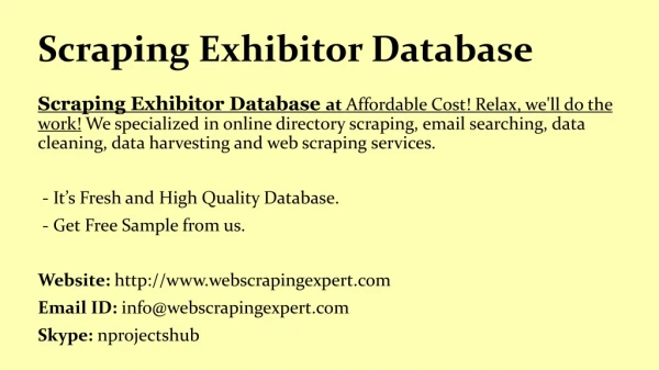 Scraping Exhibitor Database