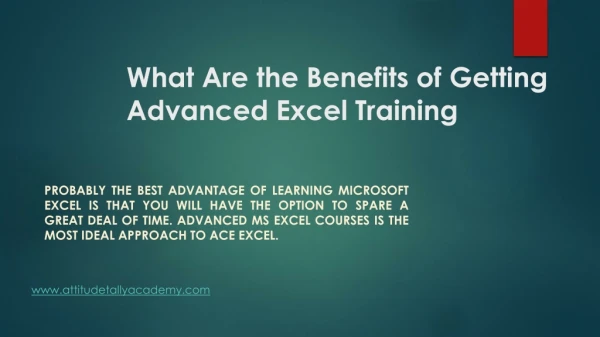 Best Advanced Excel Training in Uttam Nagar