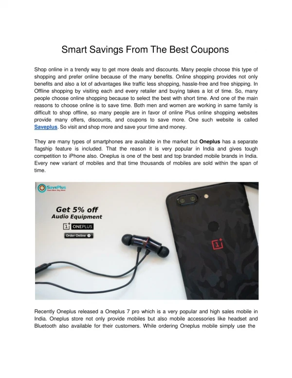 Smart Savings From The Best Coupons