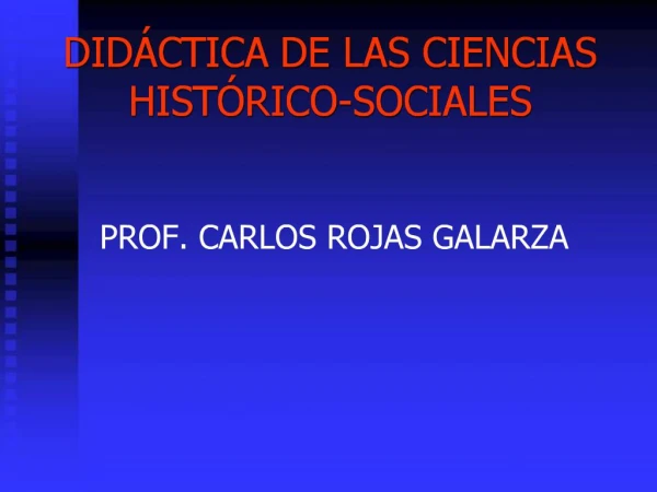 DID CTICA DE LAS CIENCIAS HIST RICO-SOCIALES