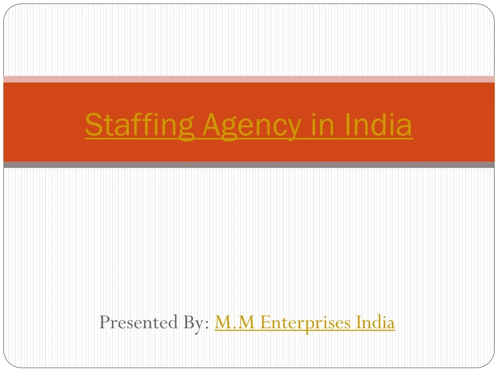 staffing agenc y in india