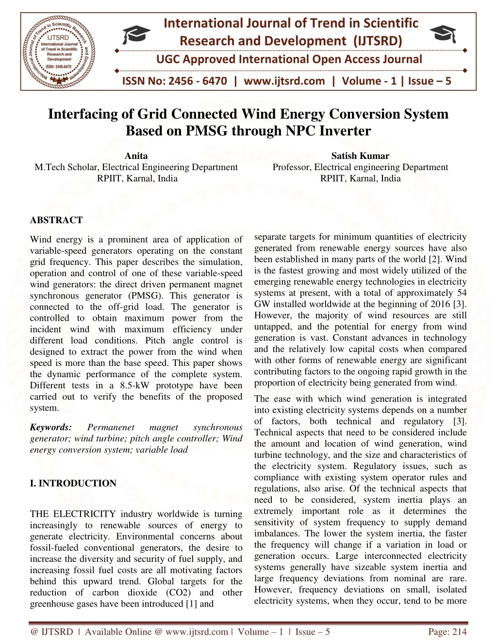 international journal of trend in scientific