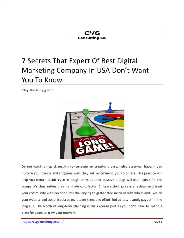 7 Secrets That Experts Of Best Digital Marketing Company In USA Don’t Want You To Know