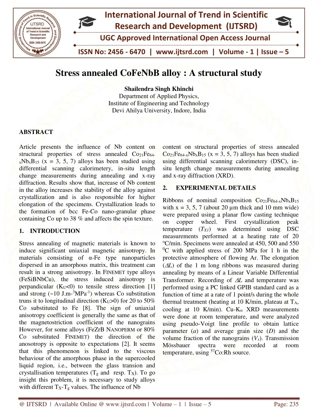 international journal of trend in scientific