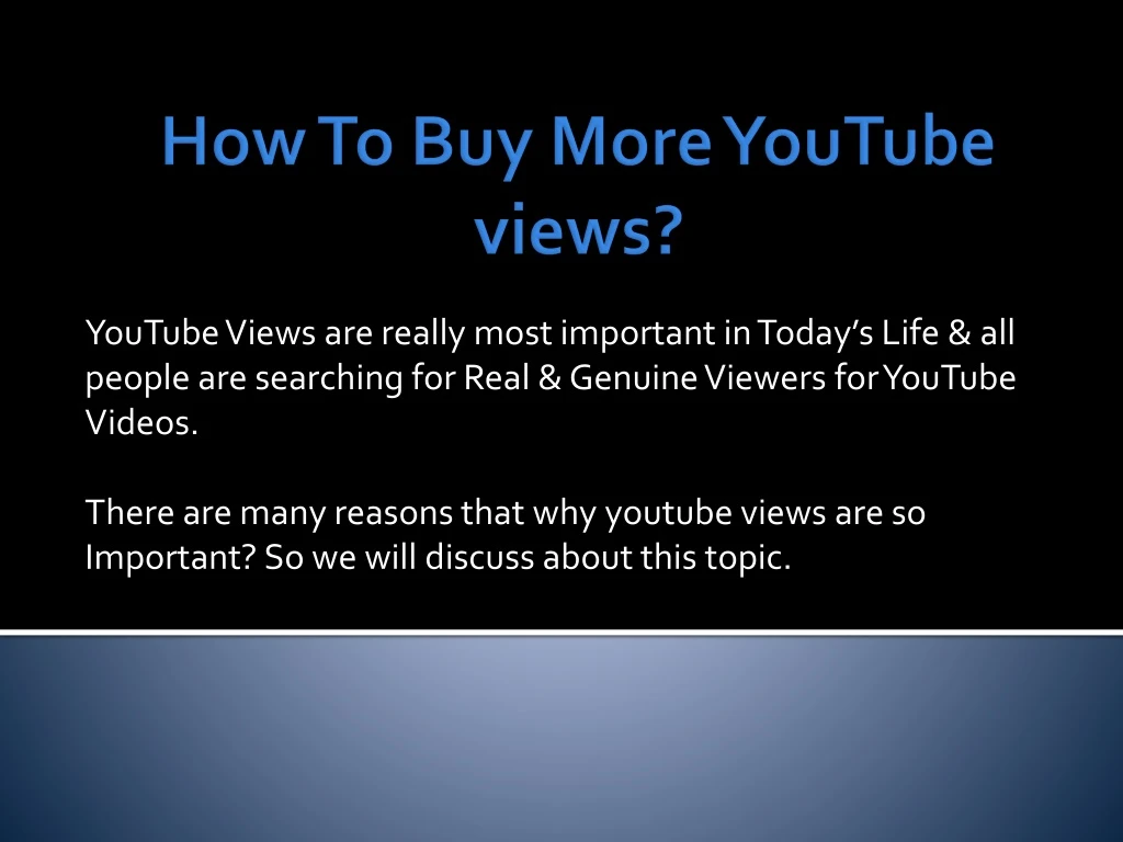 how to buy more youtube views