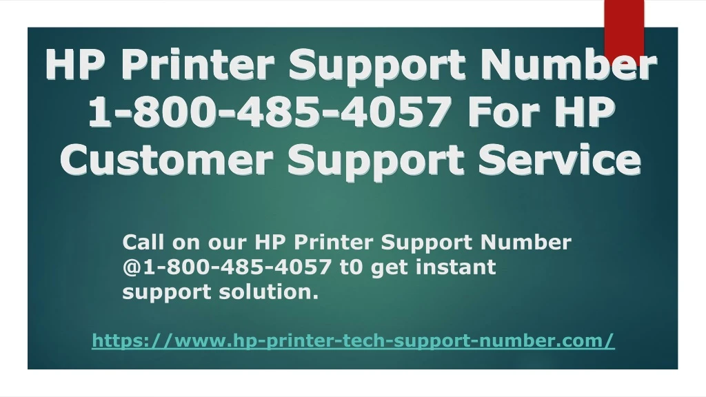 hp printer support number 1 800 485 4057
