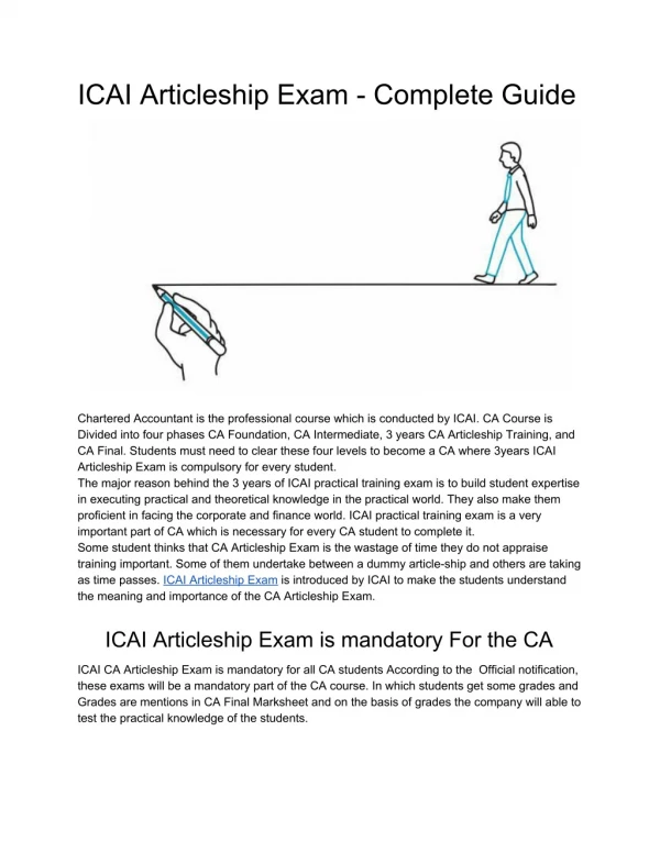ICAI Articleship Exam - Complete Guide