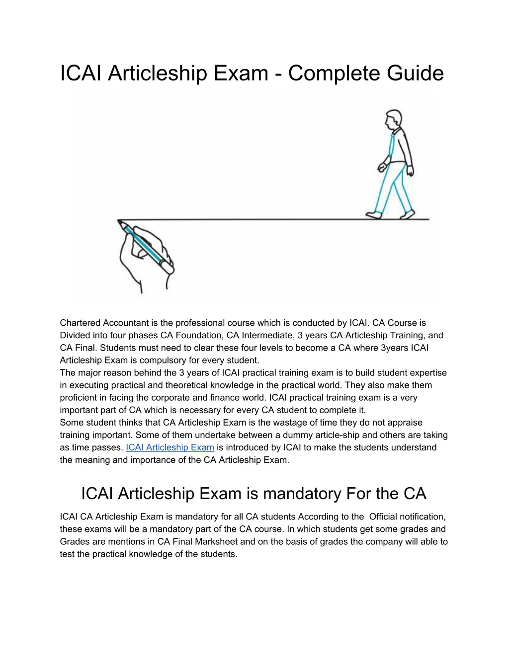 icai articleship exam complete guide