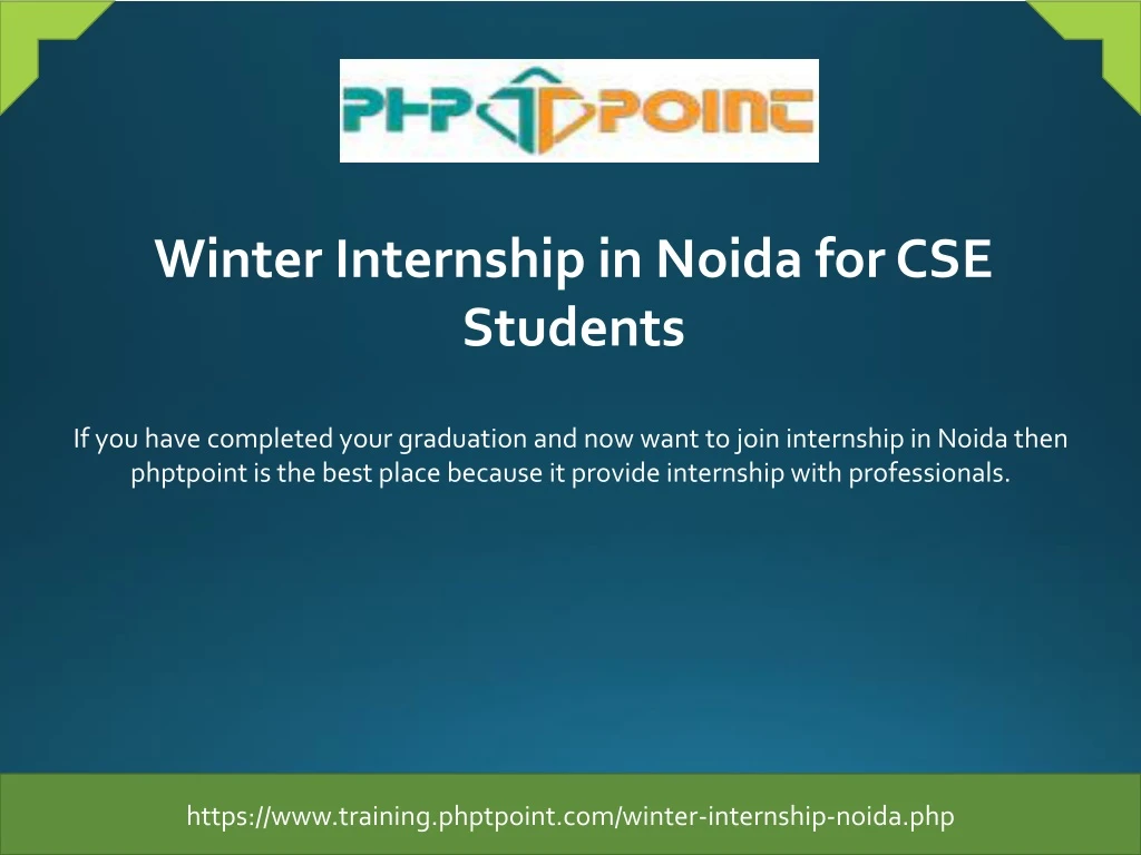 winter internship in noida for cse students