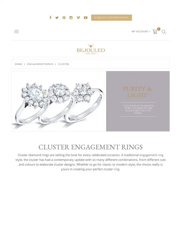 Cluster Engagement Rings - Bejouled Ltd