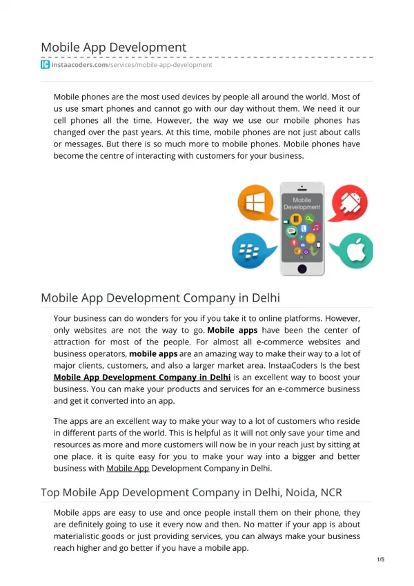 mobile app development