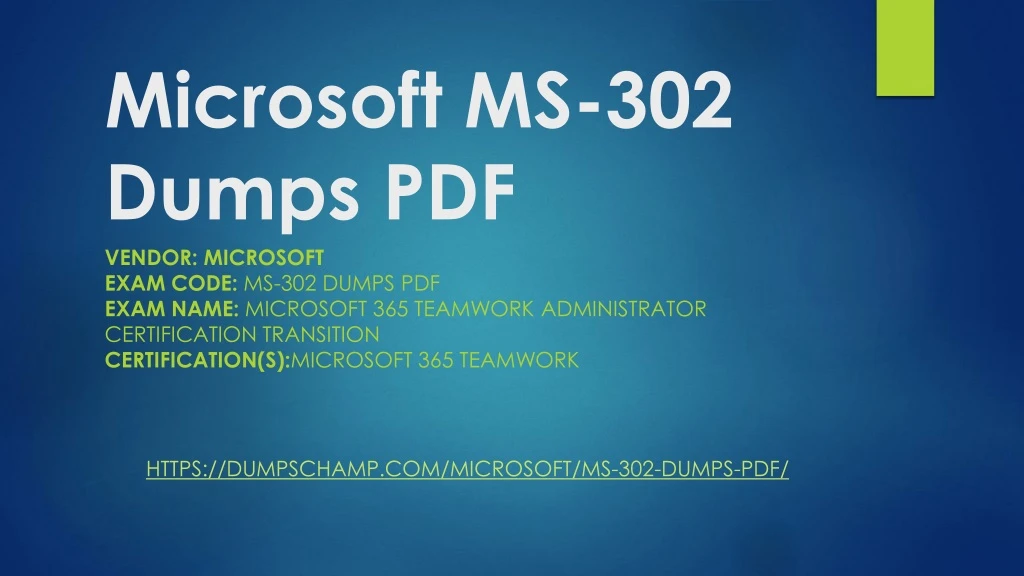 microsoft ms 302 dumps pdf