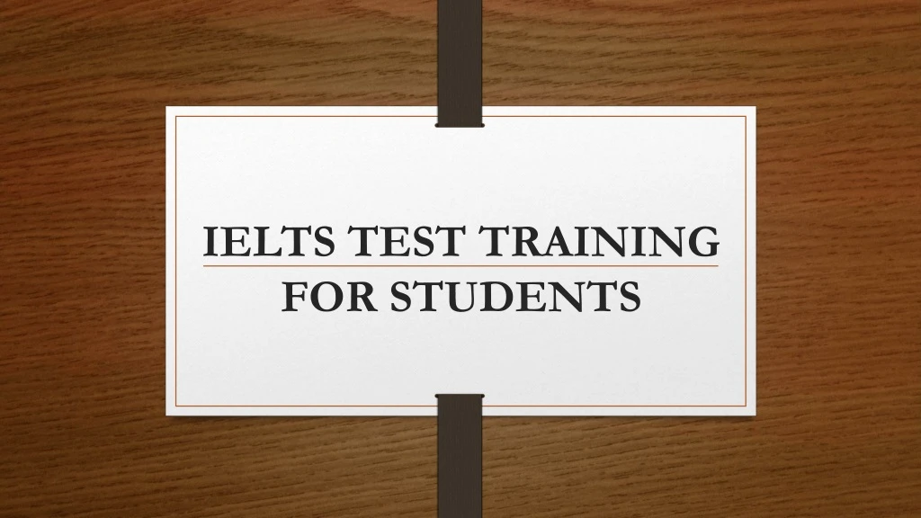 ielts test training for students