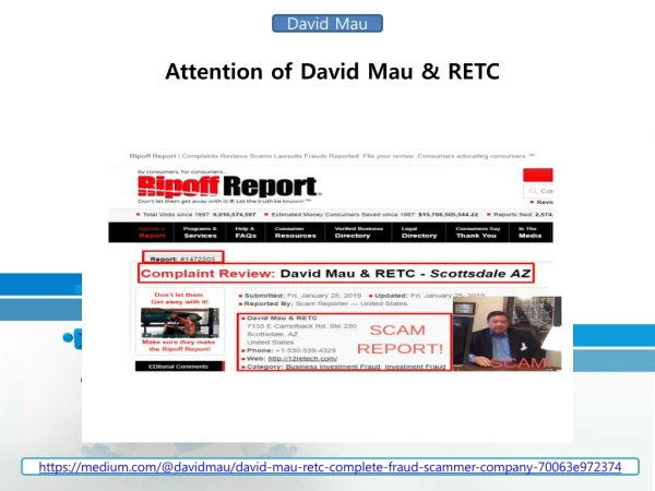 Attention of David Mau & RETC