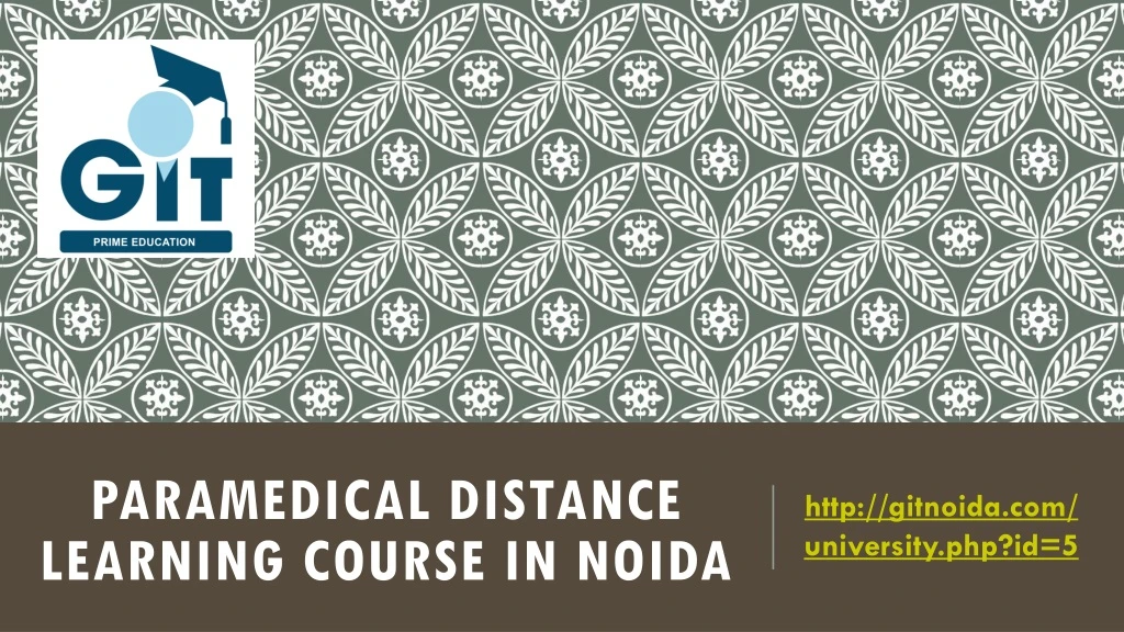 paramedical distance learning course in noida