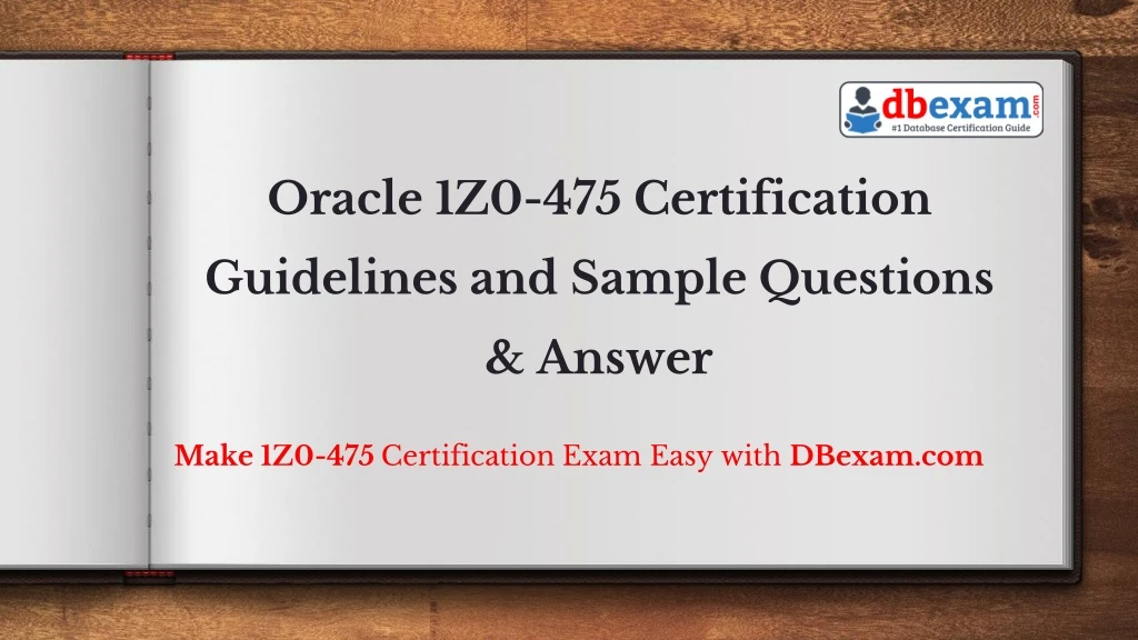 oracle 1z0 475 certification