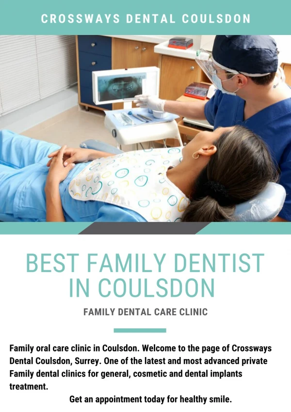 Best Family Dentist in Coulsdon