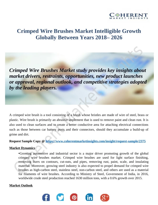 Crimped Wire Brushes Market Competitive Research And Precise Outlook 2018 To 2026