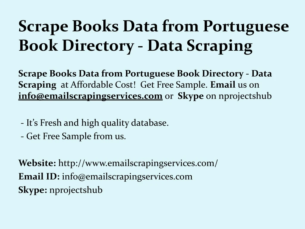 scrape books data from portuguese book directory data scraping
