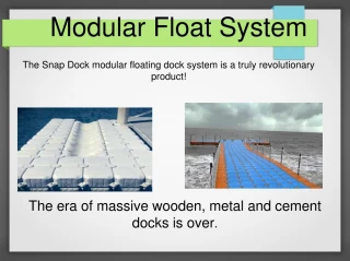Modular Float System - slide 1