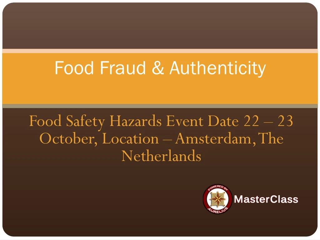food fraud authenticity