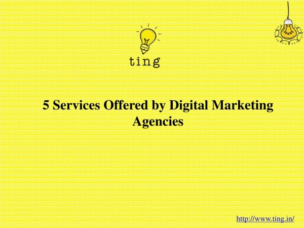 5 Services Offered by Digital Marketing Agencies