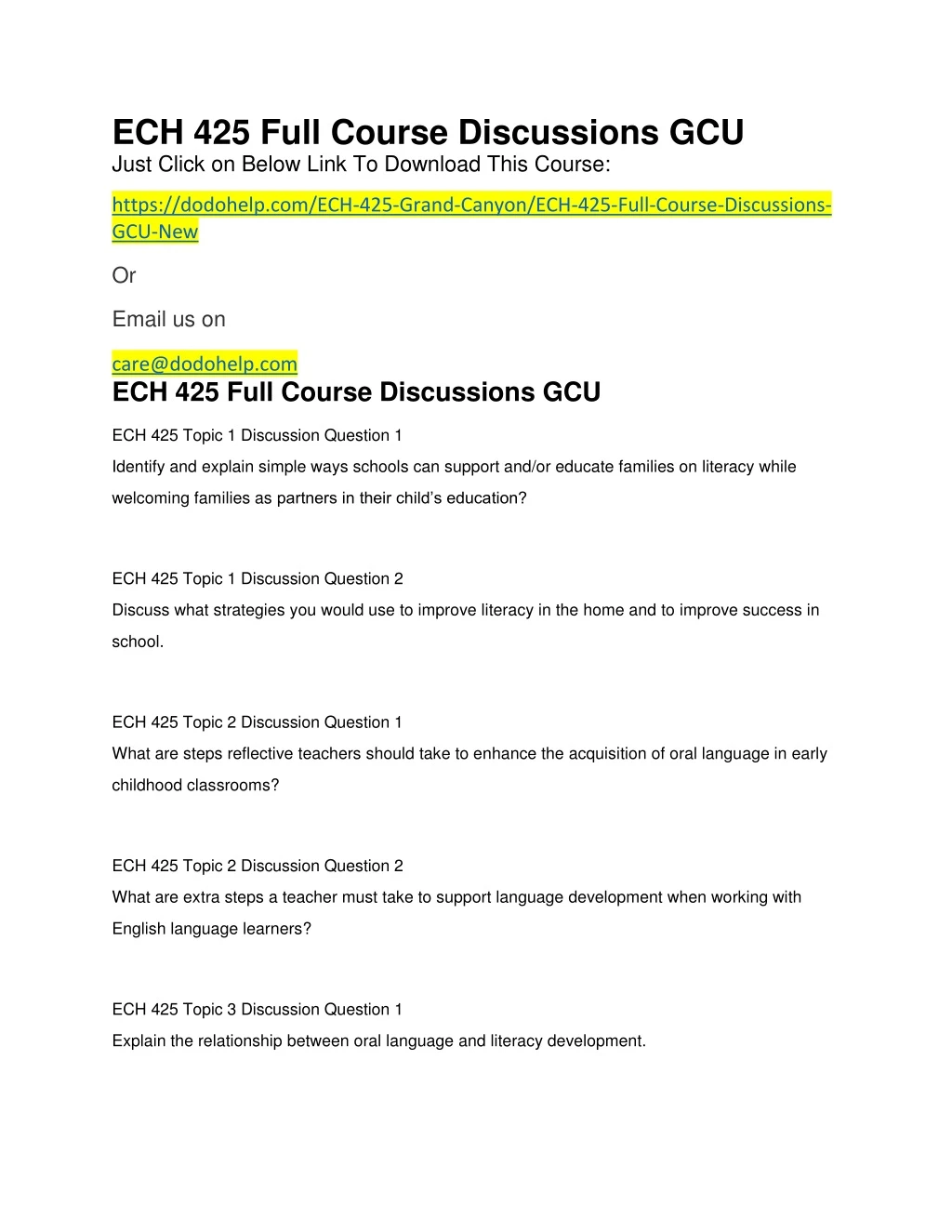 ech 425 full course discussions gcu just click