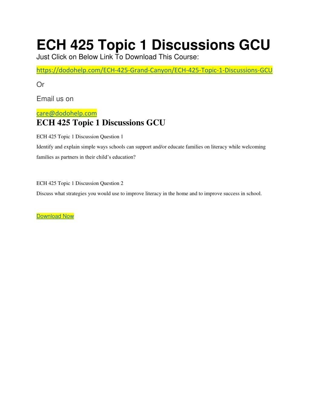 ech 425 topic 1 discussions gcu just click