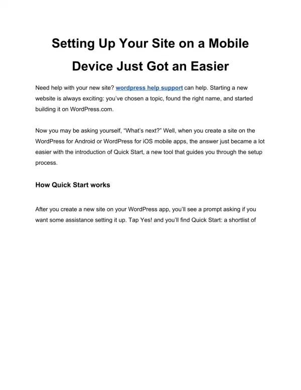 Setting Up Your Site on a Mobile Device Just Got an Easier