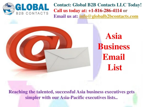 Asia Business Email & Mailing List