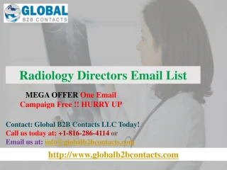 Radiology Directors Email & Mailing List In USA - slide 1