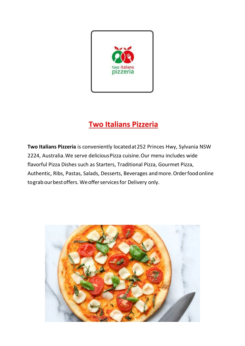 two italians pizzeria