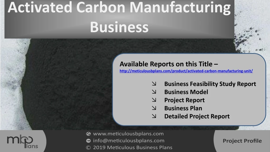 activated carbon manufacturing business