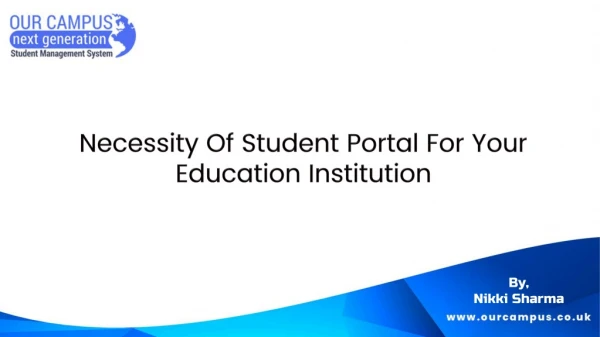 Necessity Of Student Portal For Your Education Institution