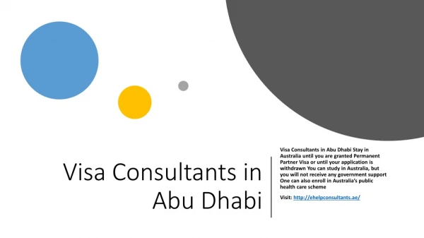 Visa Consultants in Abu Dhabi