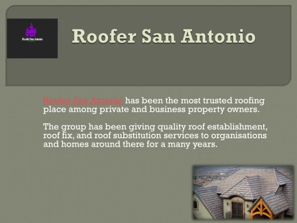 Roofer San Antonio