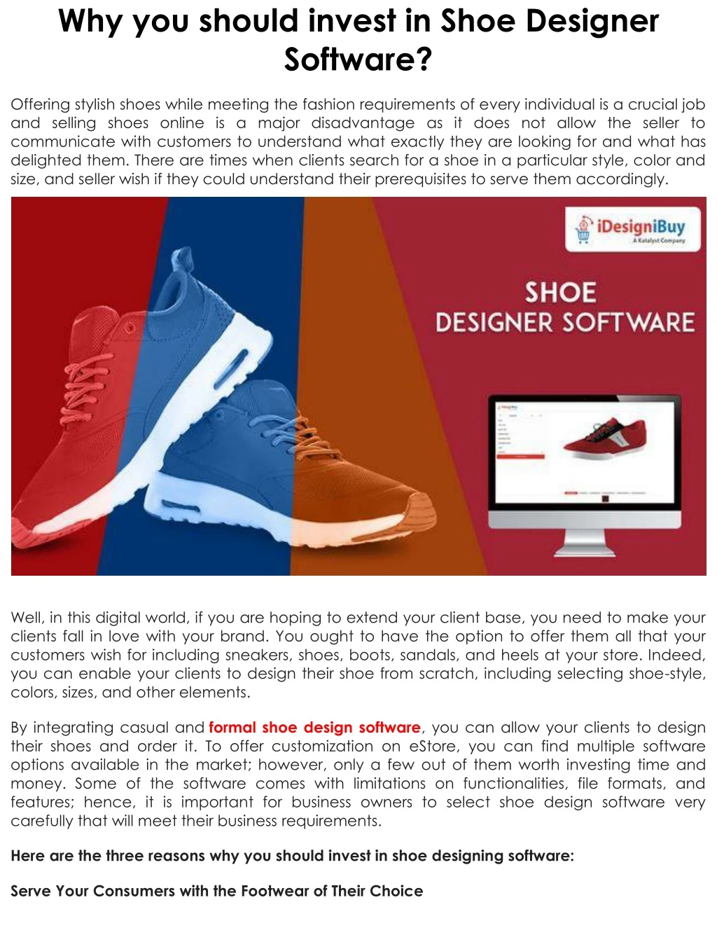 why you should invest in shoe designer software