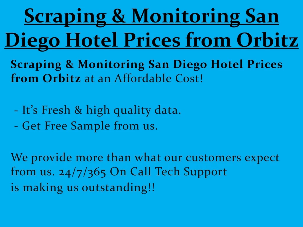scraping monitoring san diego hotel prices from orbitz