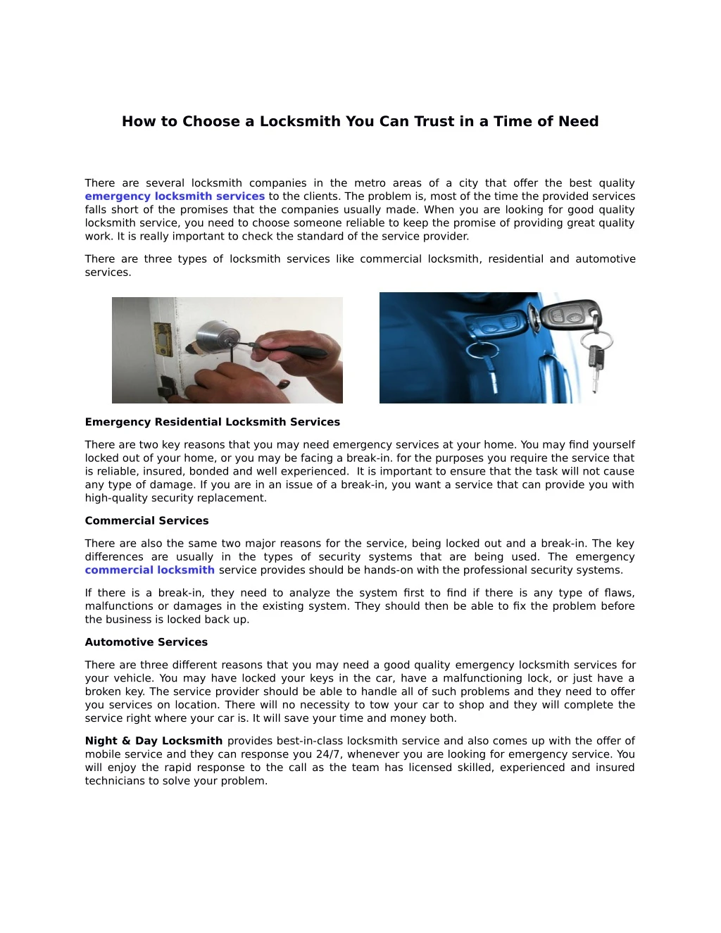 how to choose a locksmith you can trust in a time