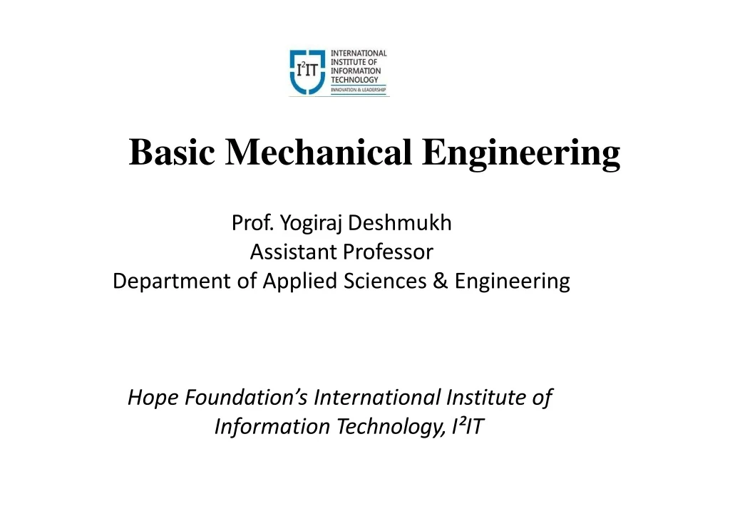 basic mechanical engineering