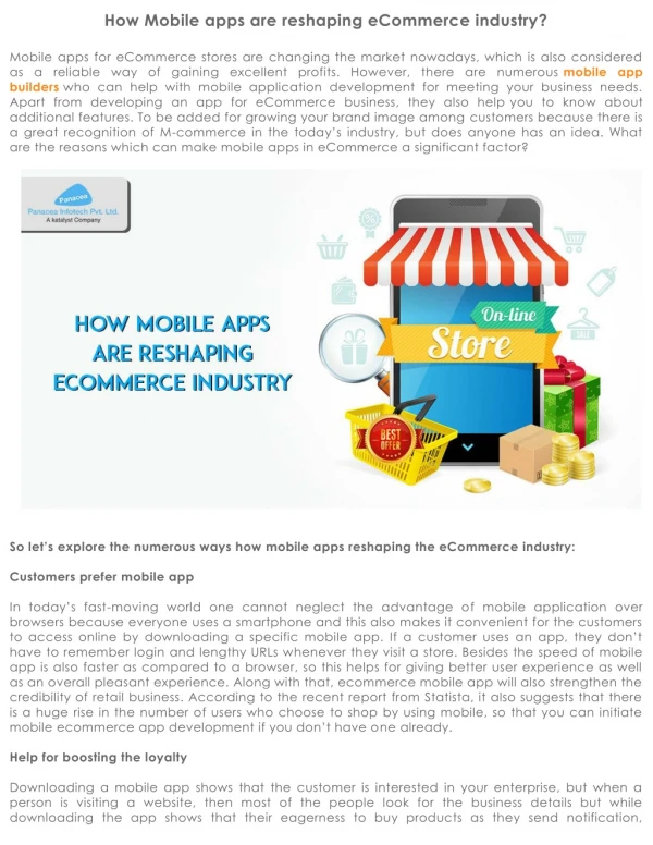 How Mobile apps are reshaping eCommerce industry?