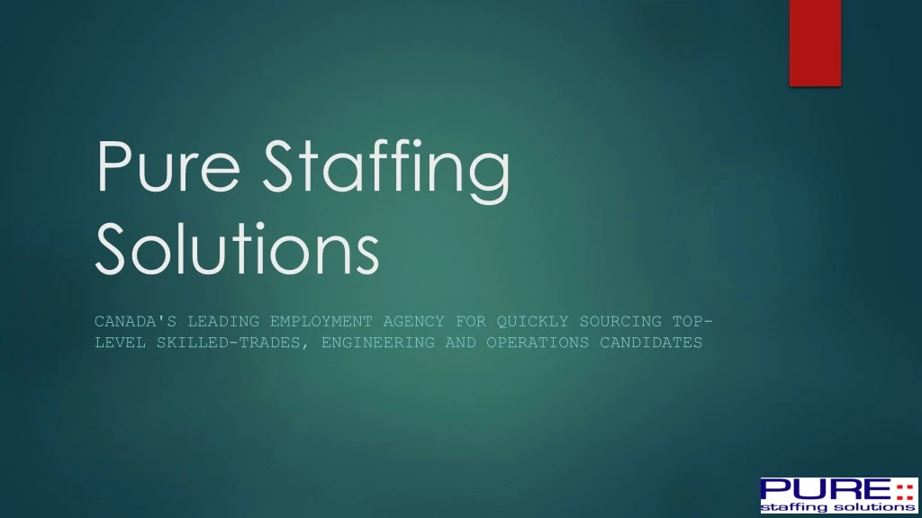 pure staffing solutions