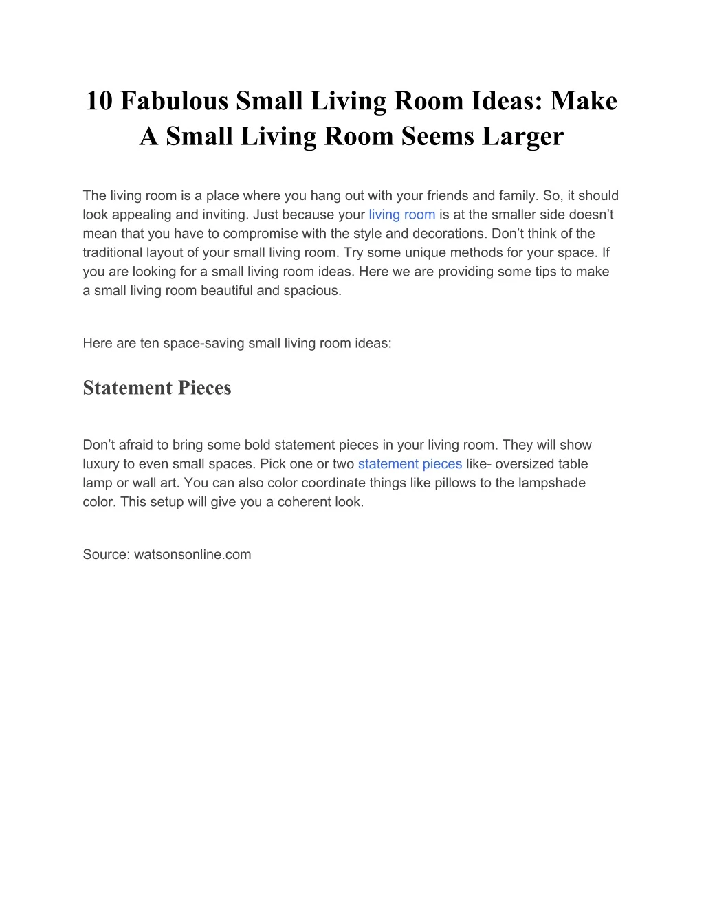 10 fabulous small living room ideas make a small