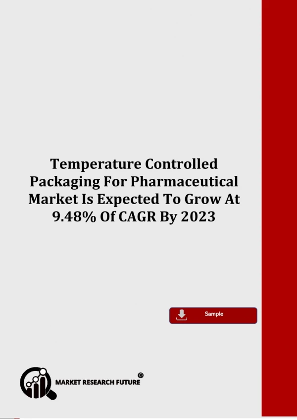 Temperature Controlled Packaging For Pharmaceutical Market Demand, Industry Size, Top Players, Opportunities, Sales, Rev