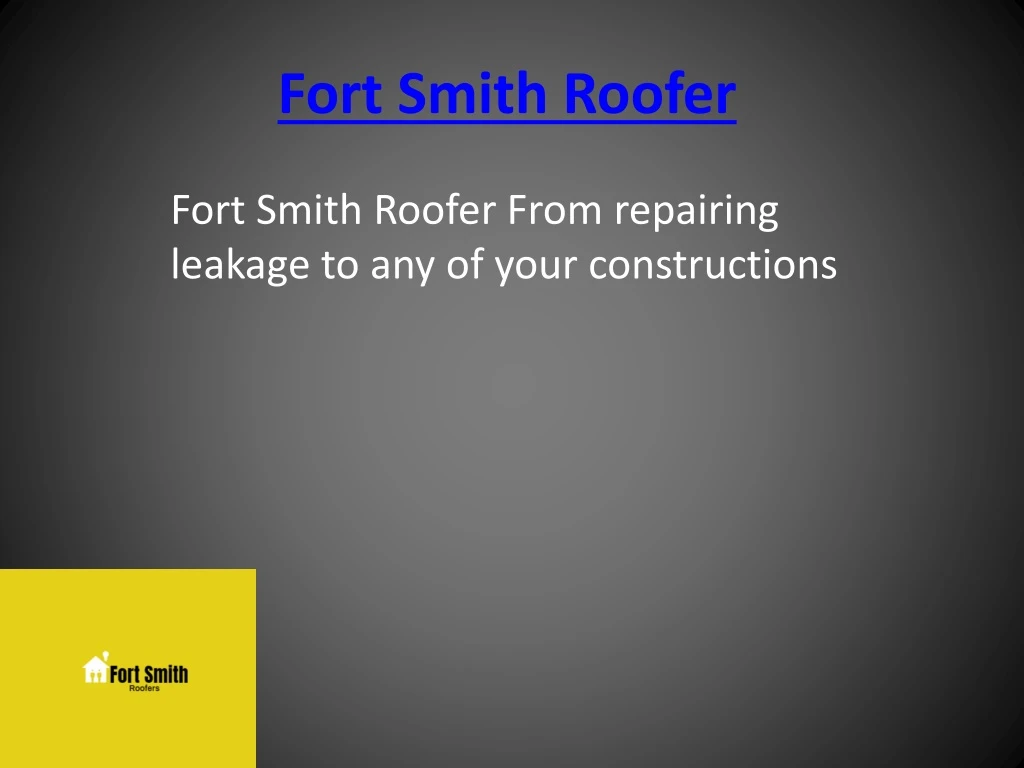 fort smith roofer