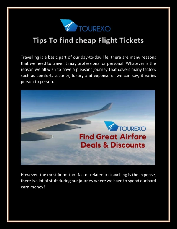 Tips To find cheap Flight Tickets Online