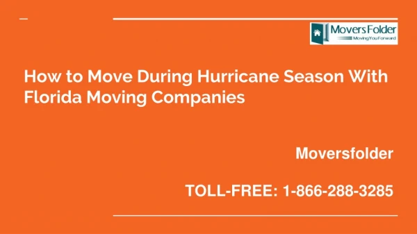 Moving During Hurricane Season with Florida Moving Companies